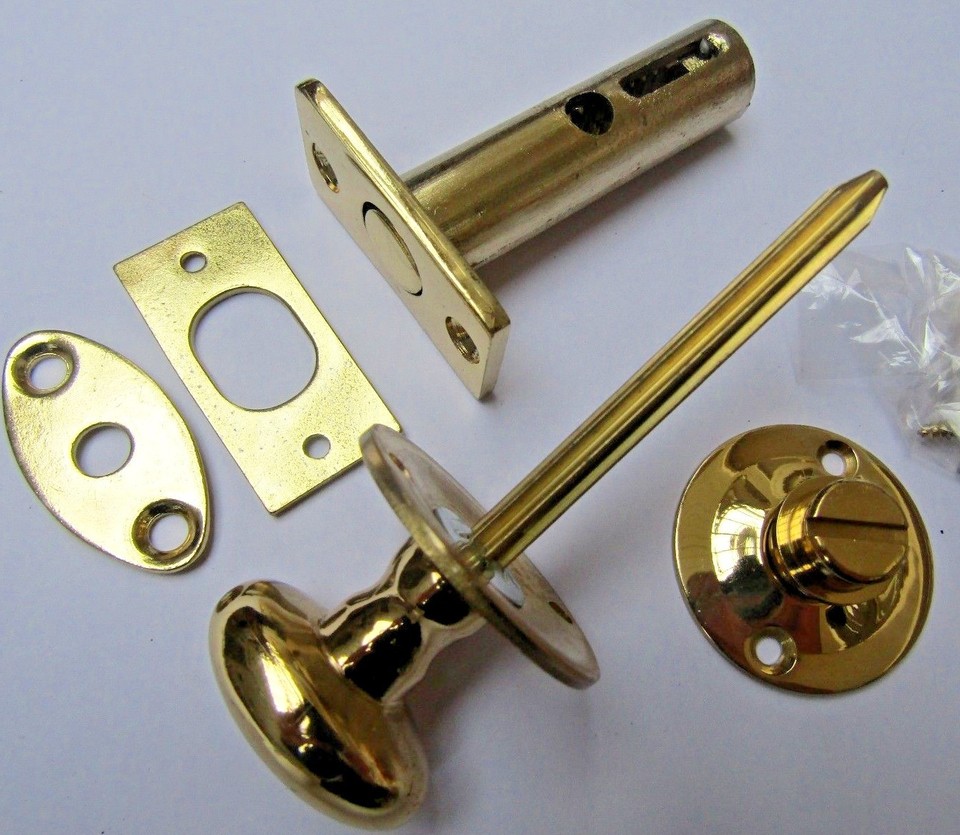 OVAL PRIVACY THUMB TURN Bathroom Toilet Door Security Rack dead Star