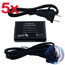 LOT 5X Sony PS Vita PSV USB Data Sync Cable AC Adapter Home Power Supply Charger