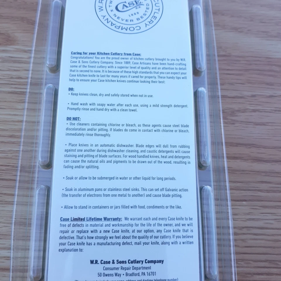 Case XX Kitchen Chef's Knife 8" Stainless Steel Blade Solid Walnut Handle 07316 - Image 3 of 4