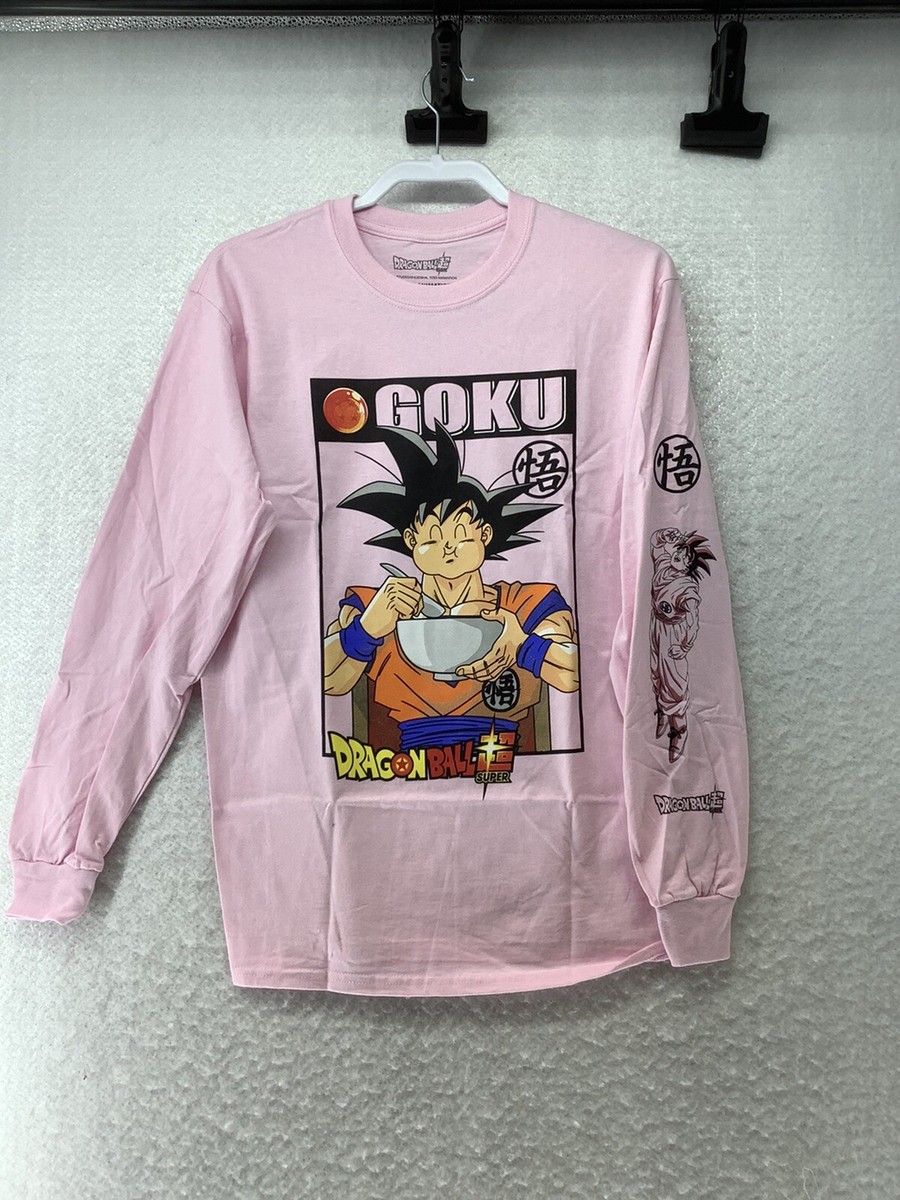 Dragon Ball Z Men's Pink Graphic Long Sleeve T-Shirt Size S/M