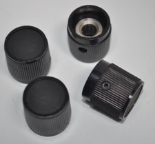 Lot of 4 NOS Vintage Knobs 1/4" Shaft Dia w/ Set Screws 3/4" Dia