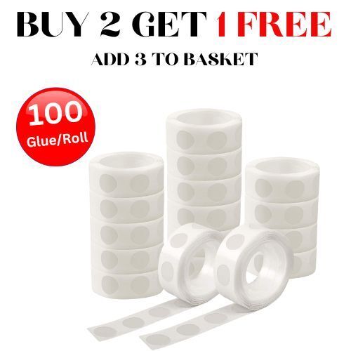 100 Adhesive Dots Tape DIY Balloon Double Sided Sticky Glue Sticker Decoration - Picture 6 of 6