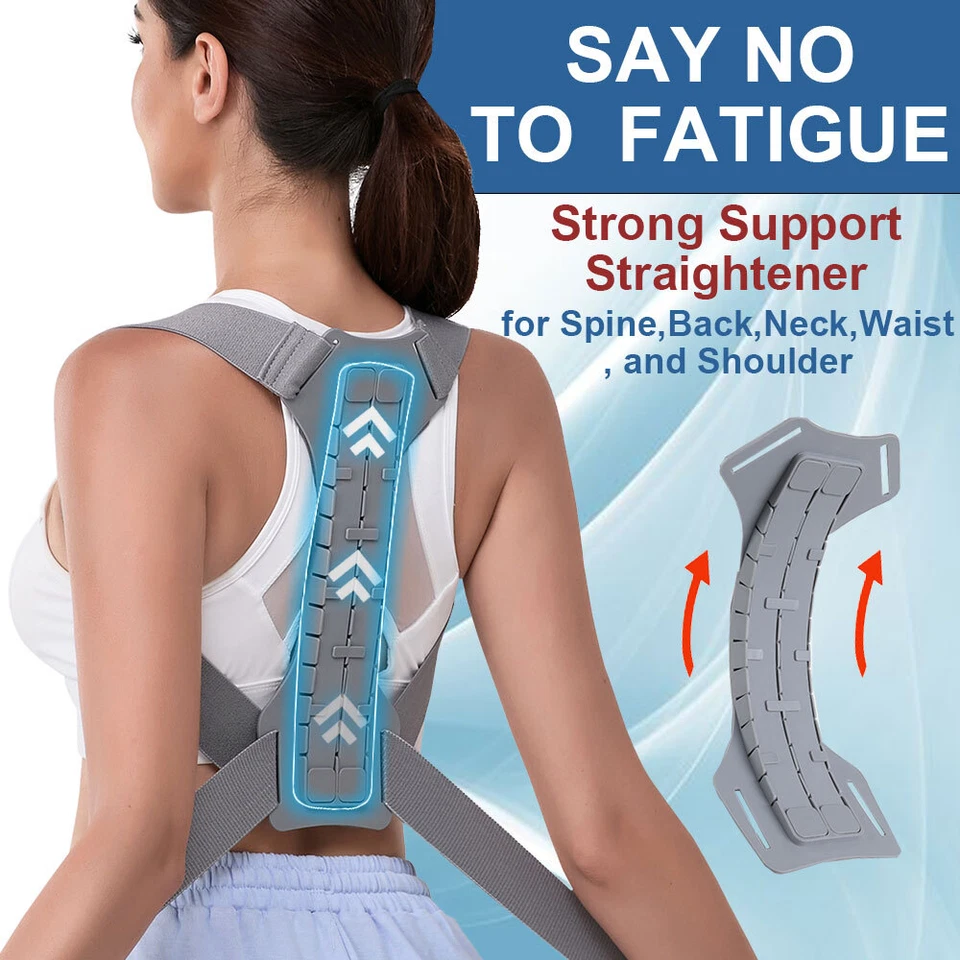 Back Posture Corrector Shoulder Straightener Brace Neck Spine Support Men Women - Image 4 of 4