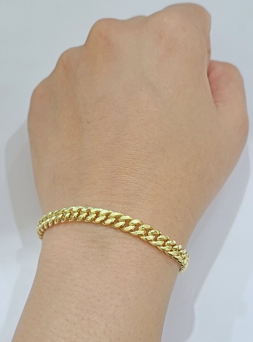 10k Yellow Gold Miami Cuban Link Bracelet 9