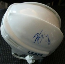 KRIS KING TORONTO MAPLE LEAFS SIGNED HOCKEY MINI HELMET w/ COA