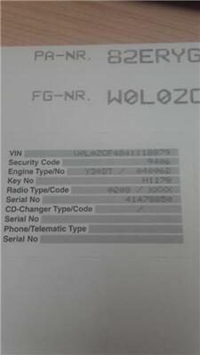 330886636 radio für OPEL SIGNUM 3.0 BASICO 315613