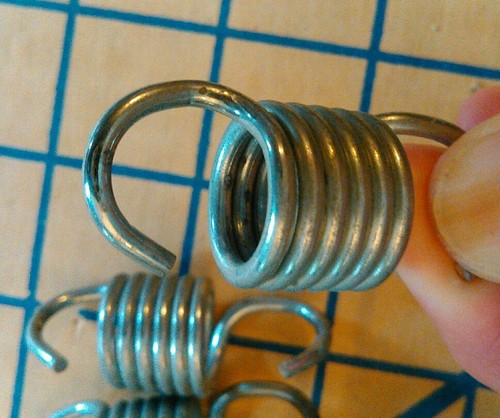 Set of Three (3) Steel Chrome Springs 1.5 - 2 in. Long by 5/8 in. Diameter 0.625 - Picture 3 of 3
