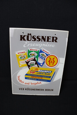 KÜSSNER Erzeugnisse VEB KÜSSNERWERK Berlin wie MAGGI- 50er JAHRE GLAS - 23x31 cm