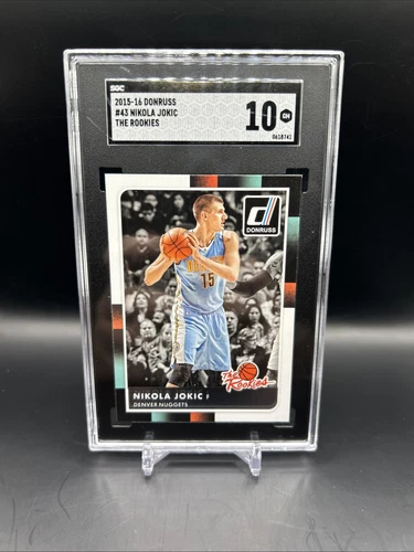 2015-16 Donruss Nikola Jokic Rookie RC The Rookies SGC 10 Nuggets Pop 13