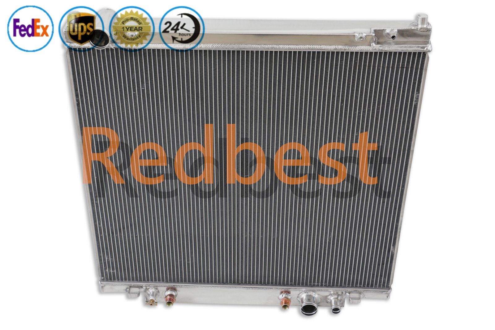 For 1999~2004 Ford F250 F350 F450 F550 Super Duty 6.8L 7.3L Aluminum Radiator