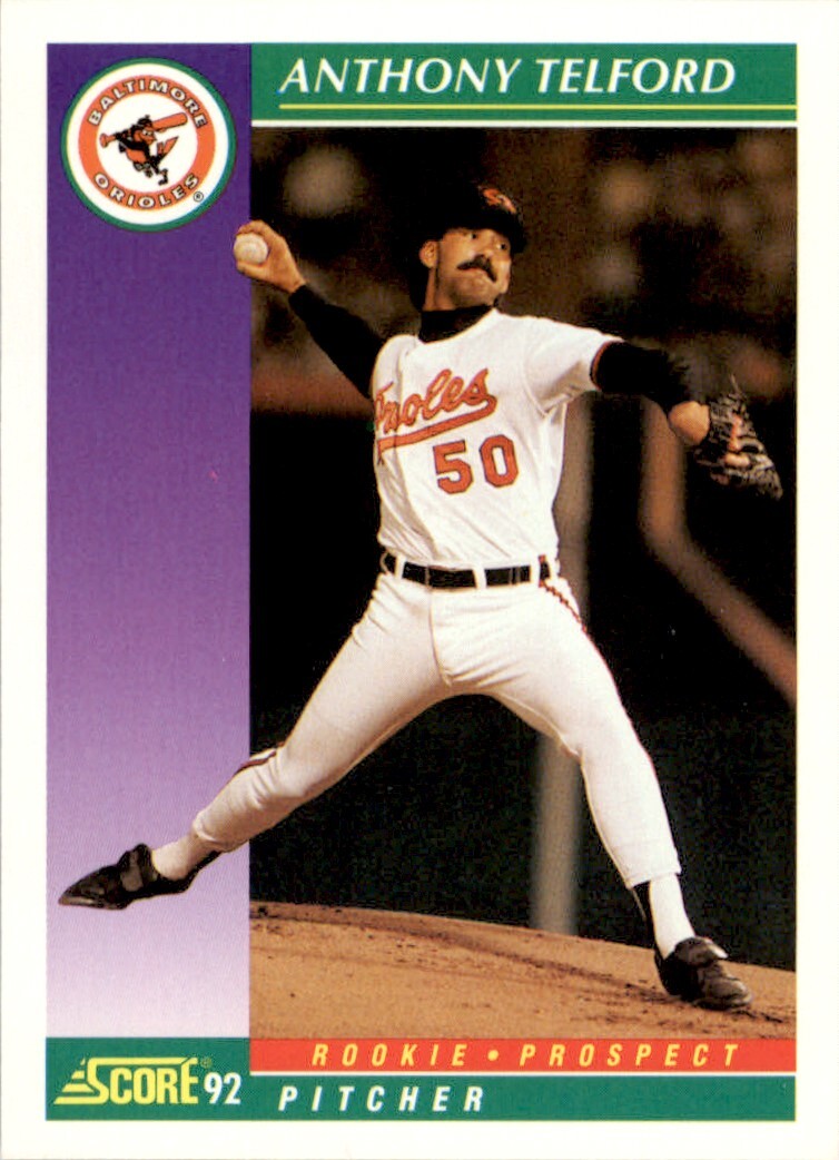 1992 Score Anthony Telford (1) RC Baltimore Orioles #853 Baseball