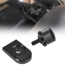 Black Aluminium Seat Bolt Tab Screw Mount Knob Cover for Harley Touring 1996-23