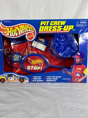 Hot Wheels Pit Crew Dress-Up 1998 In Box, Box Has Damage See Photos Vintage