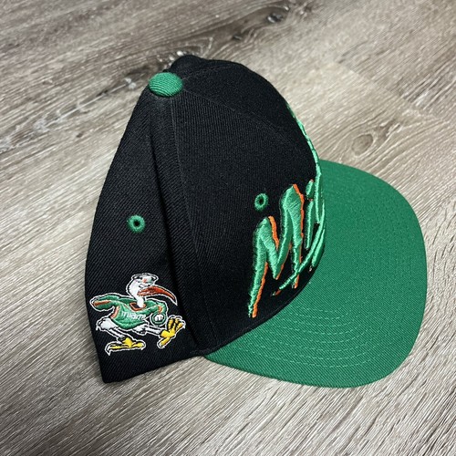 Vintage Zephyr University Of Miami Hurricanes Snap Back Hat Cap Wool Blend - Picture 3 of 9