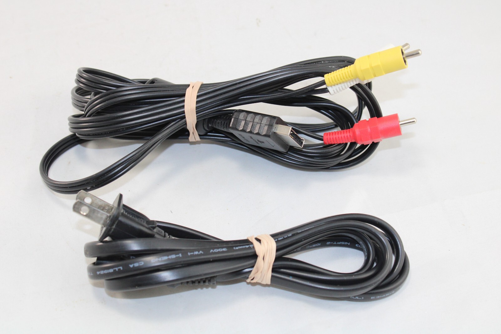 OEM Sony PlayStation AV Cable & Power Cord for PS1, PS2 Fat, PS3 Slim