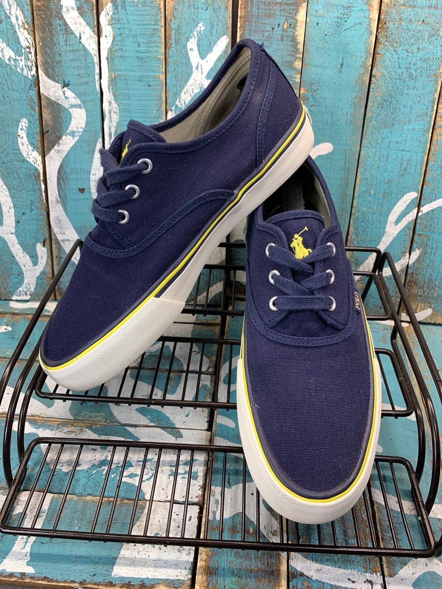 Polo Ralph Lauren Morray Men's Size 9D Shoes Blue Canvas Low Top