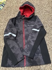 Youth Boys Free Country Water Resistant Jacket Size 10/12 Black And Red