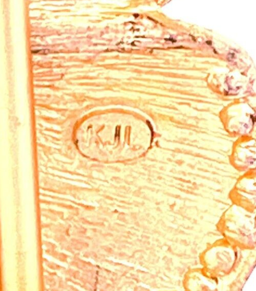 VINTAGE KENNETH JAY LANE KJL LARGE RHINESTONE ENA… - image 4