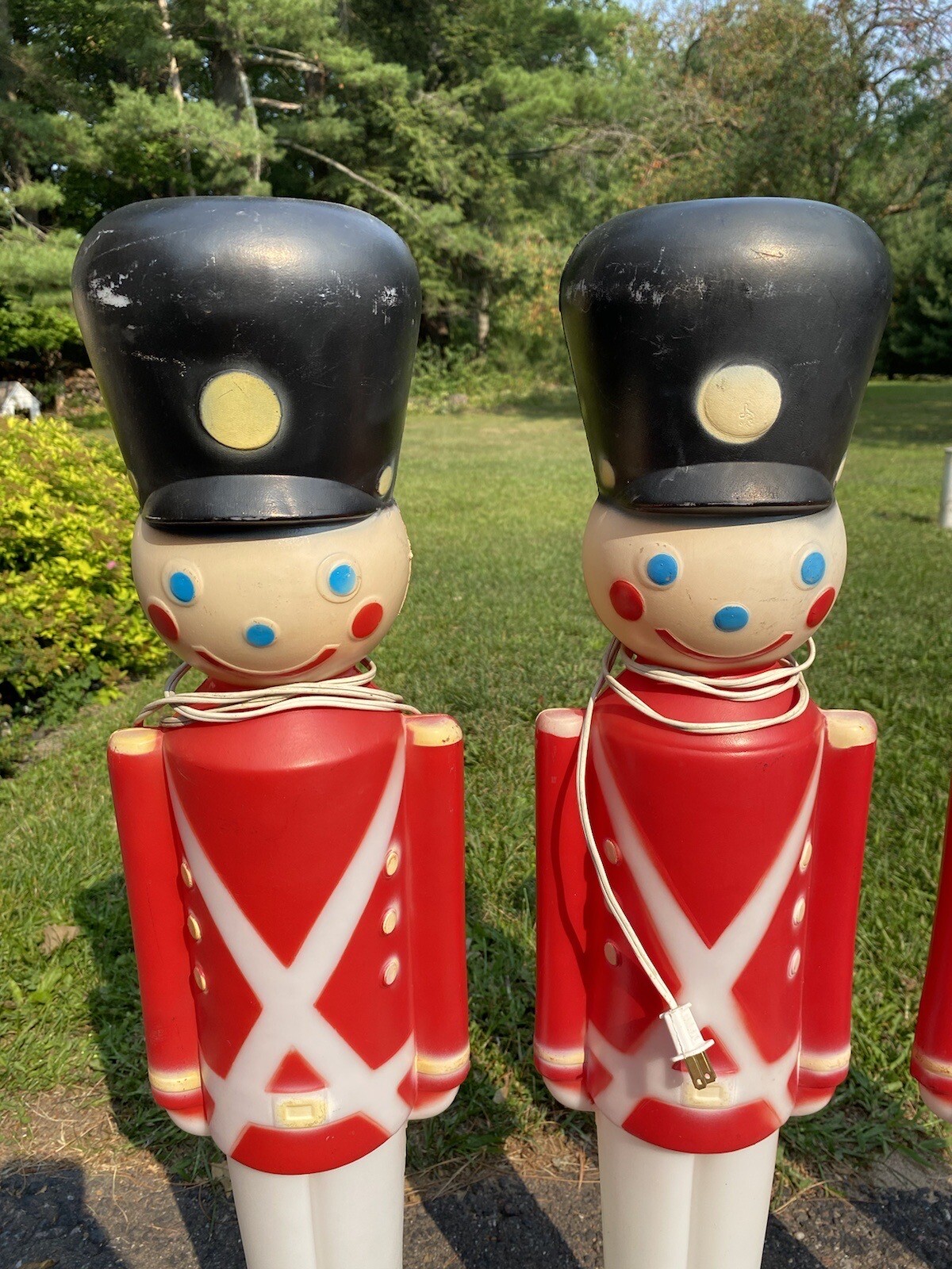 Vtg Lot Of 4 31" Blow Mold Christmas Light Up Toy Soldier Yard Decor eBay