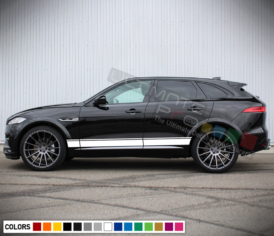 Calcomanía adhesiva para Jaguar F Pace Stripes cupé puerta carrocería kit parte Sport Turbo Foto 4 de 4