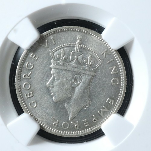 1 shilling 1946 Southern Rhodesia NGC AU-58 KM#18a silver one s Rhodésie du Sud - Picture 2 of 3