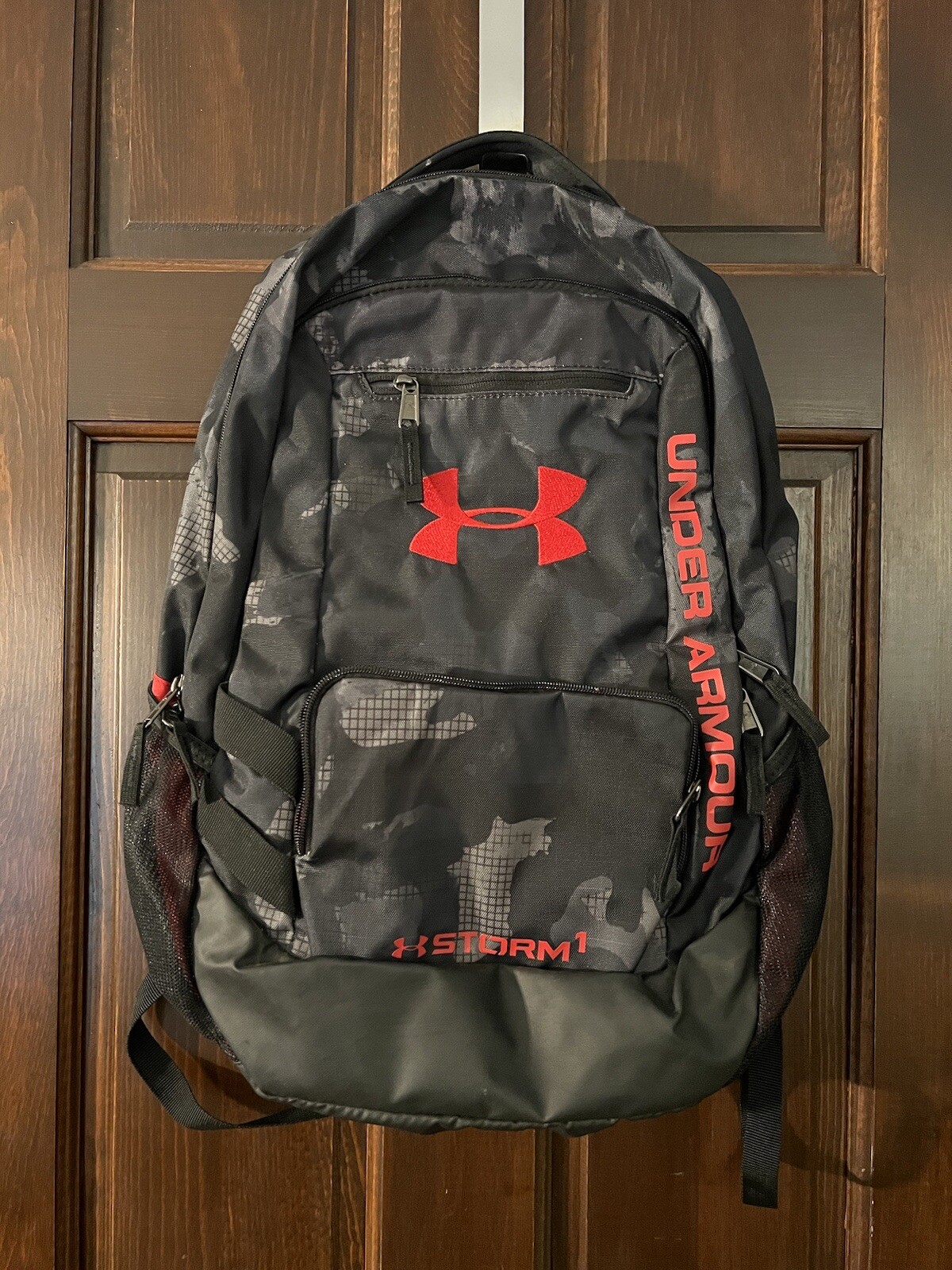 Under Armour Backpack Laptop Padded Bookbag Black and Gray Camo Storm1