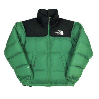 The North Face NUPTSE 700 Green Black Puffer Coat Jacket MENS XS-S