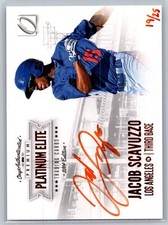 2014 Onyx Premium #PE-JS Jacob Scavuzzo Platinum Elite Auto Orange /25 DODGERS