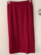 Sag Harbor women s Size 12 Skirt Red Wool A Line Lined Vintage Career Classic