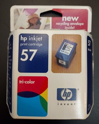 Genuine HP 57 Tri-Color Ink Print Cartridge C6657AN Exp New Sealed