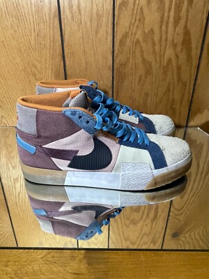 Nike SB Zoom Blazer Mid PRM Mosaic Dark Wine Pink Oxford MEN'S 8.5 DA8854 600