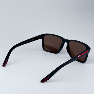 Prada Linea Rossa Women Sunglasses Black Brown Rectangle  display picture 2