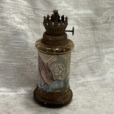 Vintage Chap Stick Co, Oil Lamp 6" Praying Hands Religious Prayer Lamp -- 7255