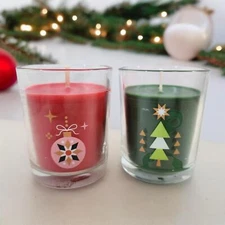 Yankee Candle Holiday Set 5oz Tumbler Jar, Balsam Cedar, Sparkling Cinnamon NWOB