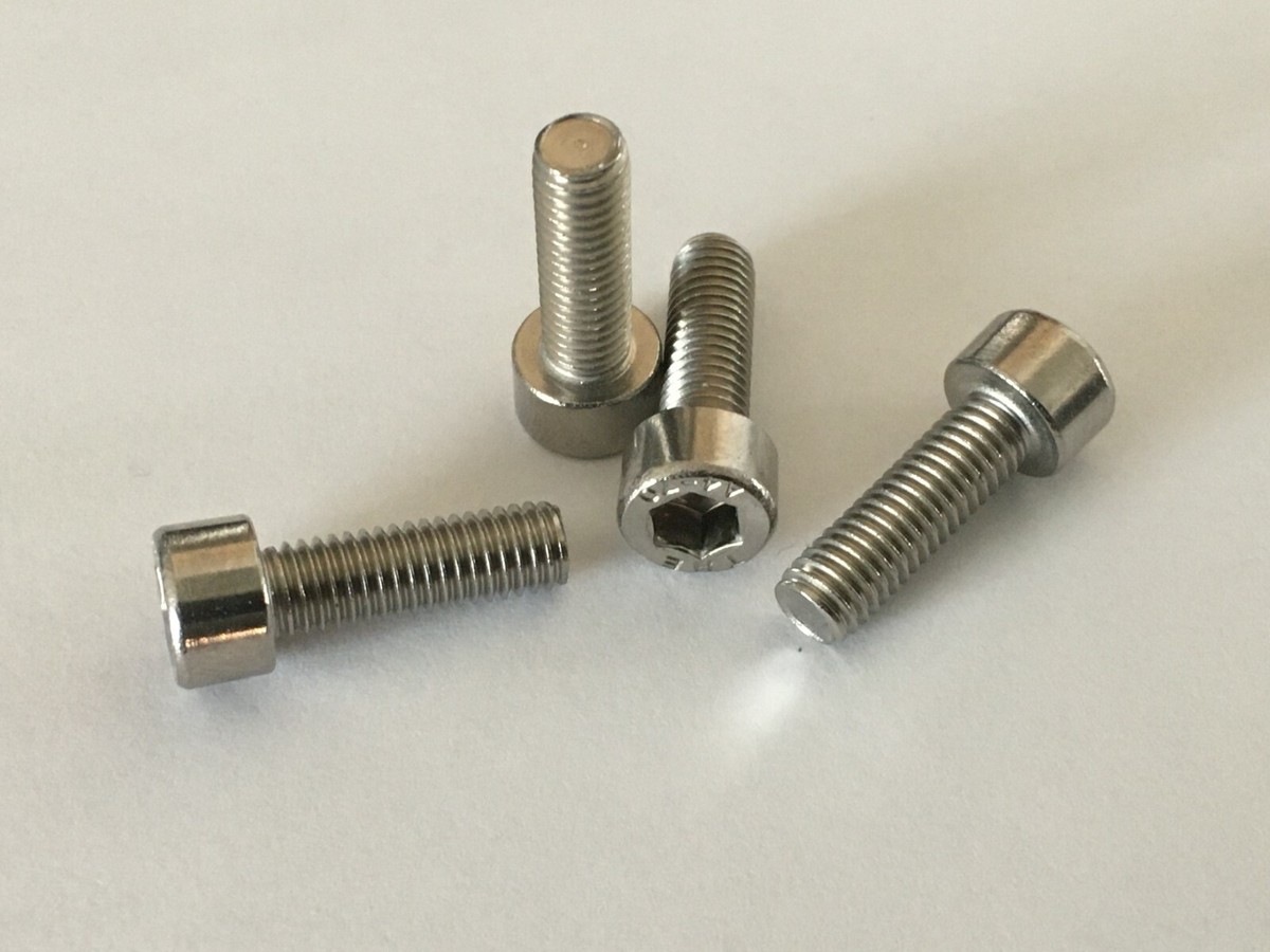 Bicycle Stem Handlebar bolts Silver M4 M5 bolts
