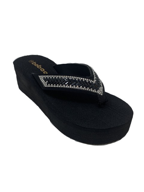 silver embellished flip flops