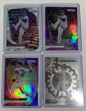 2020 Panini Prizm Baseball New York Mets Lot of 4 (White Wave,Purple,Base)