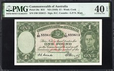 Australia 1 ONE Pound 26c R31 1949 Coombs Watt PMG40 Extremely Fine EPQ ORIGINAL