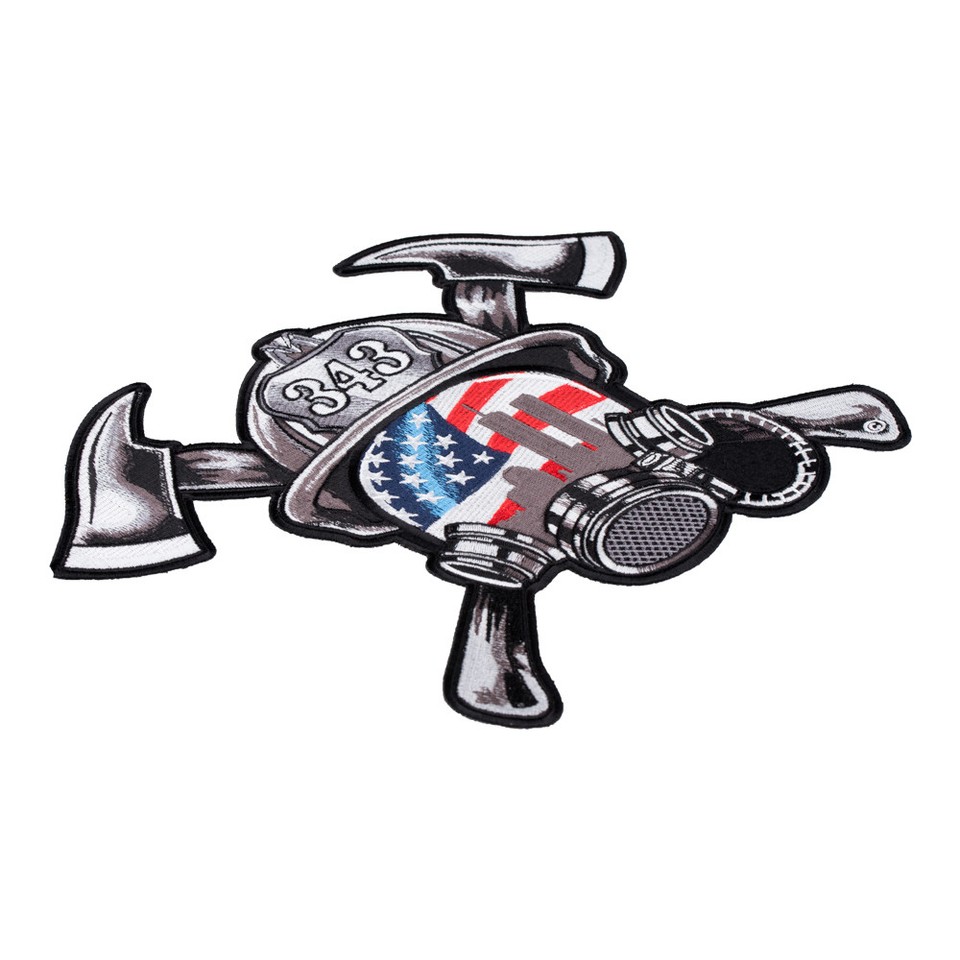 Twin Towers Reflection 343 Firefighter Helmet Patch, 9-11 Patches | eBay