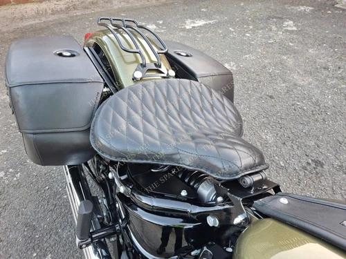 Spring Tractor Seat Diamond Stitched Leather Fit For Harley Davidson Indian  #