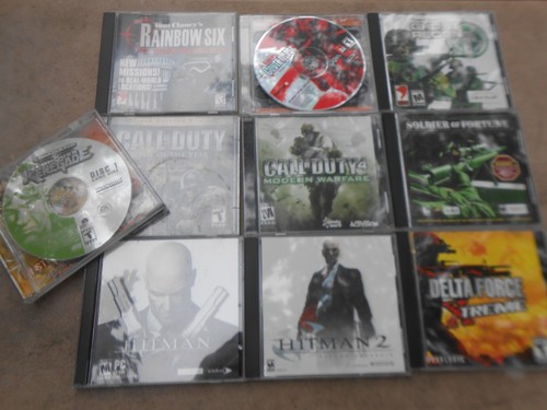 Lot (10) Combat Shooter War PC CD-ROM Computer Games Rainbow Six Call Duty