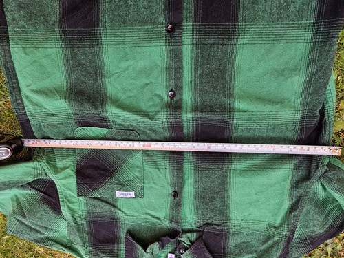 Etnies Indy Flannel Heavy Weight Check Shirt Green Black Large Mens - Picture 4 of 5