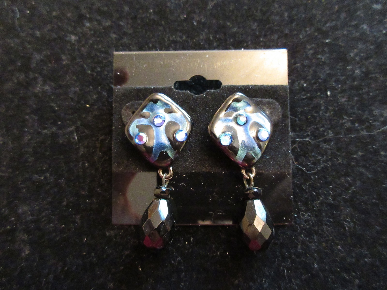 Statement Drop Dangle Earrings Rhinestone Crystal… - image 3