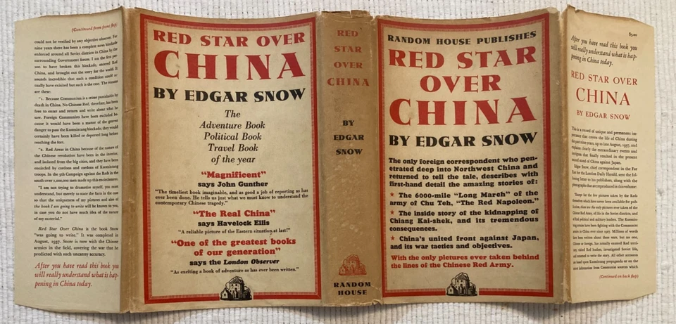 1938 book Red Star Over China EDGAR SNOW -First 1st Printing / Edition w/ jacket - Image 3 of 4