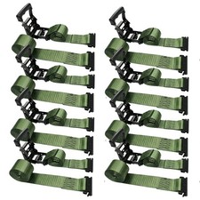 8 Pack 2 X 12 E-track Ratchet Straps Tie-down Kit For Cargo Van Truck Trailer 8 Pack 2 X 12 E-track Ratchet Straps Tie-down Kit For Cargo Van Truck Trailer