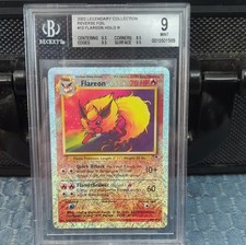 Pokémon Flareon Legendary Collection Reverse Holo Rare 10/110 Beckett 9 English on eBay