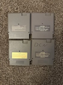Lot Of Four NES games - Tetris, Mario 3, Dragon Warrior, Mario/Duck Hunt Working