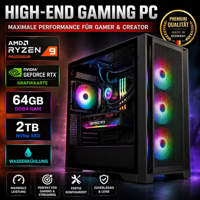 Gamer Gaming PC -- AMD ryzen 9 -- NVIDIA RTX -- 64GB DDR4 -- 2TB m.2 SSD -- 850w