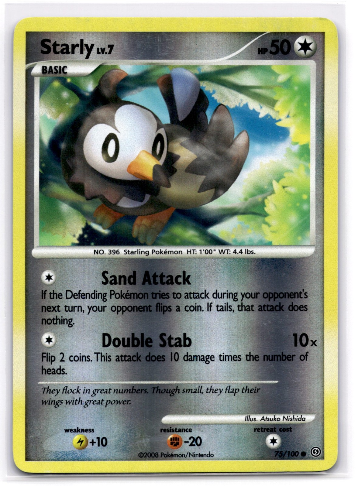 Starly 75/100 Reverse Holofoil - Pokemon Stormfront - LP