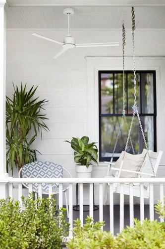 56" Hinkley Indy Matte Black Wet Ceiling Fan with Wall Control - Picture 4 of 10